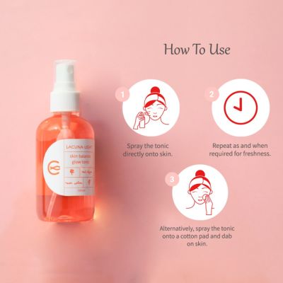 Lacuna Light: Rose Water Hydrating Toner with Niacinamide, Alcohol Free Mist- 100 ml