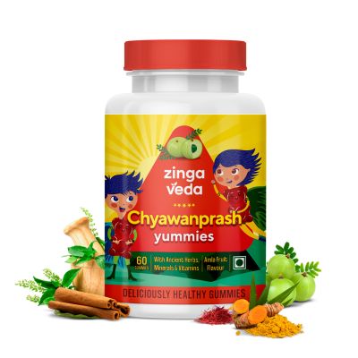 Zingavita: Chyawanprash Yummies for Kids With Ancient Herbs Vitamins - 60 Gummies
