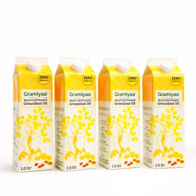 Gramiyaa: Wood Cold Pressed Groundnut Oil (Peanut Oil) - 4 Ltr Gramiyaa: Wood Cold Pressed Groundnut Oil (Peanut Oil) - 4 Ltr