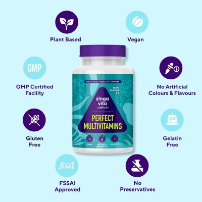 Zingavita: Skin and Hair Multivitamin Gummies for Women - 30 Gummies