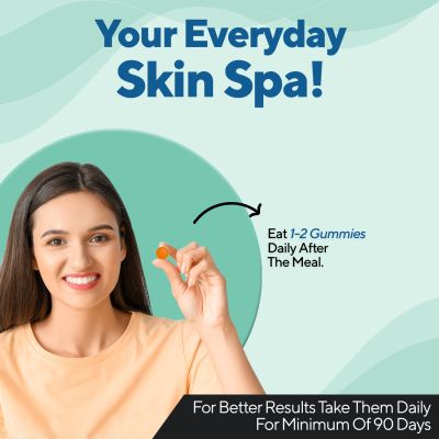 Zingavita: Skin Glow Gummies For Women Sugar Free With Hyaluronic Acid, For Glowing Skin - 60 Gummies