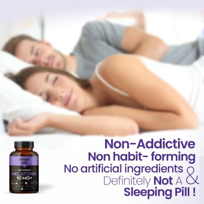 Zingavita: High Strength Melatonin Tablets for Restful Sleep and Relaxed Mind - 60 tablets