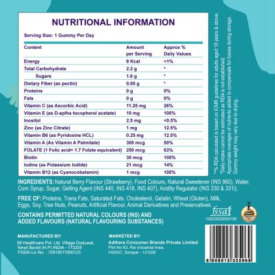 Zingavita: Skin and Hair Multivitamin Gummies for Women - 30 Gummies