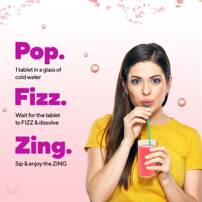 Zingavita: Apple Cider Vinegar Effervescent Tablets With ACV, Vitamin B6, B12 - 20 Tablets