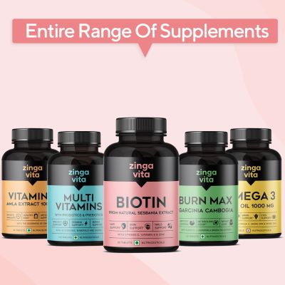 Zingavita: Plant Based Biotin Tablets from Natural Sesbania Agati Leaf Extract - 60 Tablets