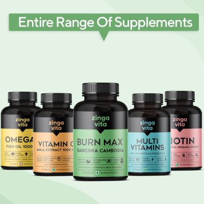 Zingavita: Burn Max Weight Management Tablets with Garcinia Cambogia - 60 Tablets