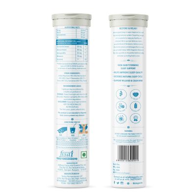 Zingavita: Sleepzzzz Melatonin Effervescents Tablets With Chamomile, Ashwagandha Extract - 20 Tablets