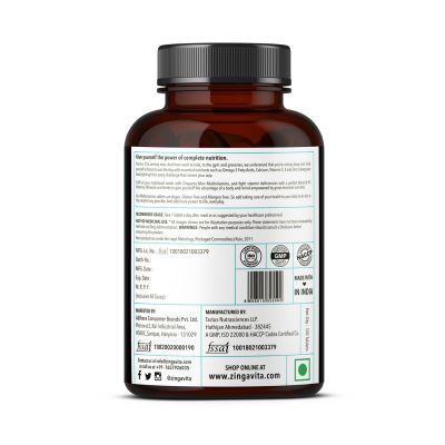 Zingavita: Multivitamin Tablets for Men With Vitamins, Omega-3 & Herbs to Enhance Energy - 120 Tablets