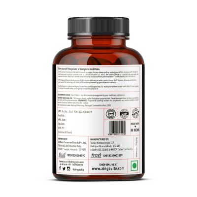 Zingavita: Multivitamin Tablets for Women With Vitamins, Calcium, Iron & Herbal Extracts - 120 Tablets