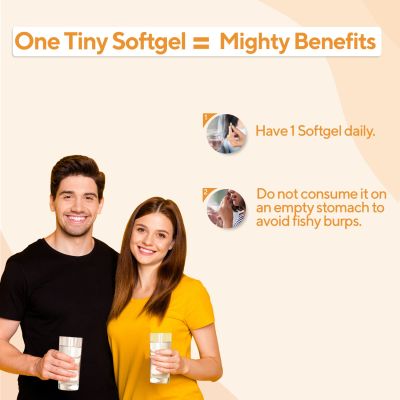 Zingavita: Omega 3 Fish Oil Capsules 1000mg Mercury Free Formula For Joint Support - 120 Capsules