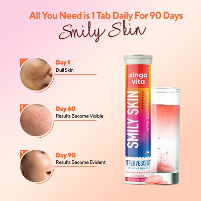 Zingavita: Smily Skin Effervescents Tablets Veg Fizz Tab Watermelon Flavour - 20 Tablets
