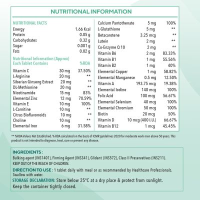 Zingavita: Multivitamin For Men 50+ With Essential Vitamin, Minerals & Herbs - 120 Tablets