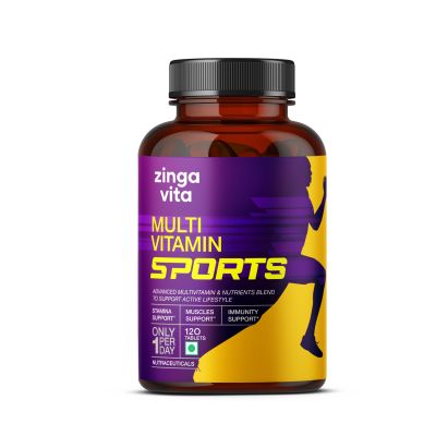 Zingavita: Multivitamin Sports for Men & Women With 35+ Nutrients, Amino Acid, Antioxidants - 120 Tablets