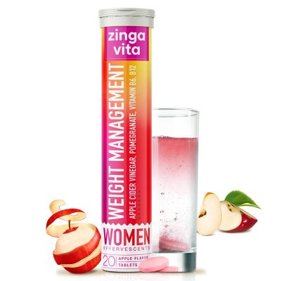 Zingavita: Apple Cider Vinegar Effervescent Tablets With ACV, Vitamin B6, B12 - 20 Tablets