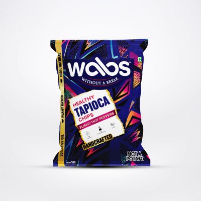 Wabs: Healthy Tapioca Chips Flingy Hot Peppers - Pack of 4