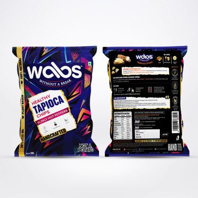 Wabs: Healthy Tapioca Chips Flingy Hot Peppers - Pack of 4