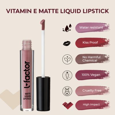 L Factor Cosmetics: Vitamin E Matte liquid lipstick- Summer Love - 5ml