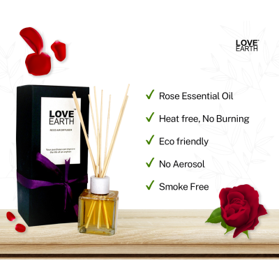 Love Earth: Reed Diffuser (Rose) - 30ml