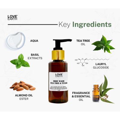 Love Earth: Body Wash Tea Tree Tulsi - 100ml