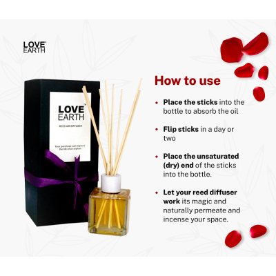Love Earth: Reed Diffuser (Rose) - 30ml