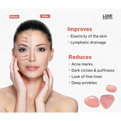 Love Earth: Rose Quartz Face Roller - 100gm
