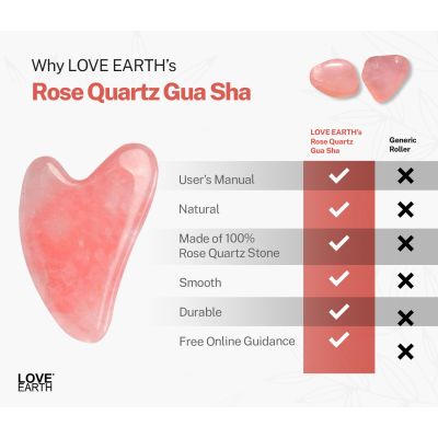 Love Earth: Rose Quartz Gua Sha - 100gm