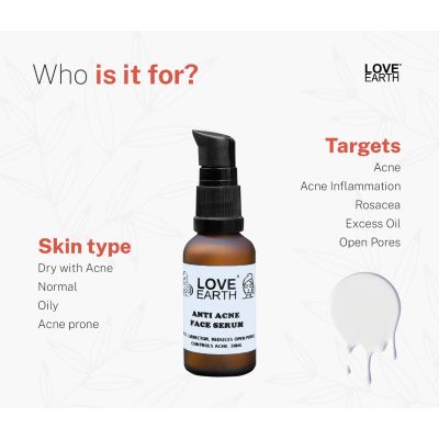Love Earth: Anti Acne Serum - 30ml