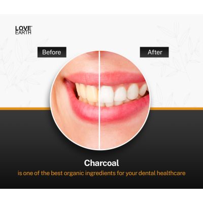 Love Earth: Charcoal Teeth Whitening Powder - 50gm