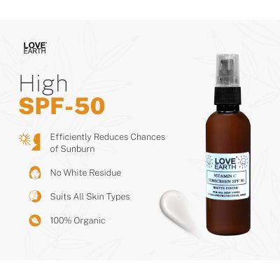 Love Earth: Vitamin C Sunscreen SPF 50 - 50ml