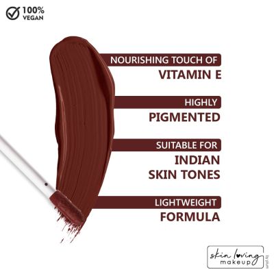 Plum: Plum Matte In Heaven Liquid Lipstick (Cocoa Mocha - 130) - 4.5ml