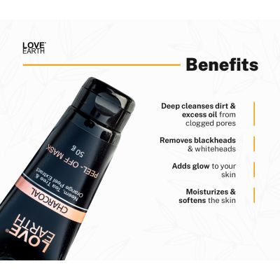 Love Earth: Charcoal Peel Off Mask - 50g