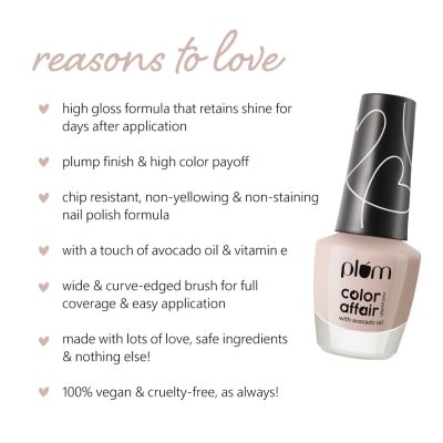 Plum: Plum Color Affair Nail Polish Summer Sorbet Collection (Litchi - 158) - 11ml