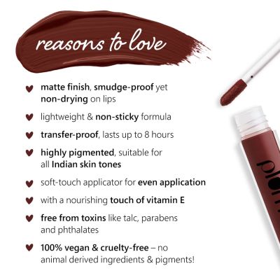 Plum: Plum Matte In Heaven Liquid Lipstick (Cocoa Mocha - 130) - 4.5ml