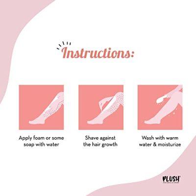 Plush: Irritation-Free 5-Blade Razor with Aloe Vera Lubricating Stip for Hair Removal
