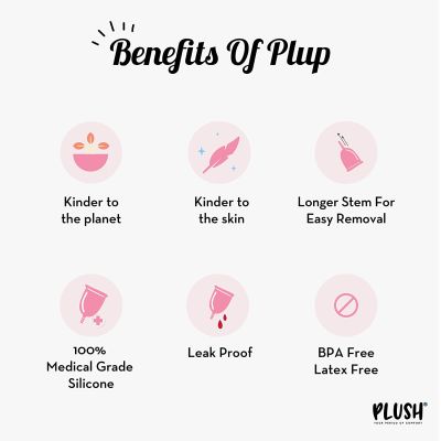 Plush: 100% Reusable Menstrual Cup for Women with Cotton Pouch - Extra Small