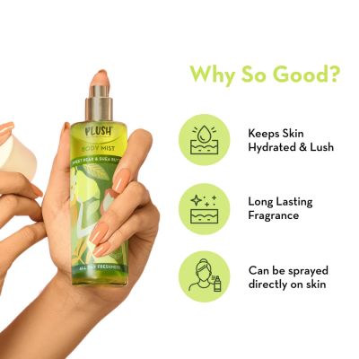 Plush: Sweet Pear & Shea Butter Refreshing Body Mist - 100ml
