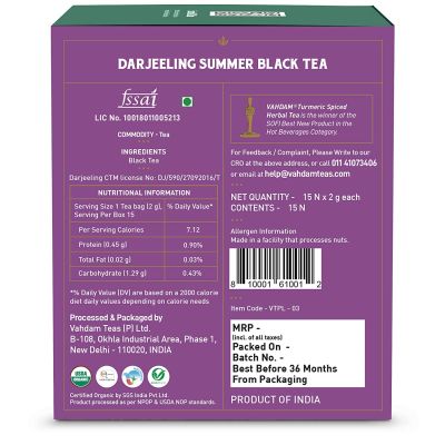 Vahdam Teas: Darjeeling Summer Black Tea 30gm