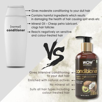 WOW: Coconut & Avocado Oil Hair Conditioner,  300 ml