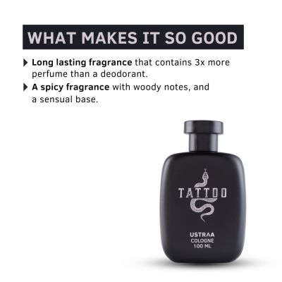 Ustraa: Cologne Tattoo men's Perfume- 100 ml
