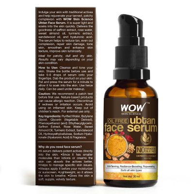 WOW: Ubtan Face Serum, 30 ml