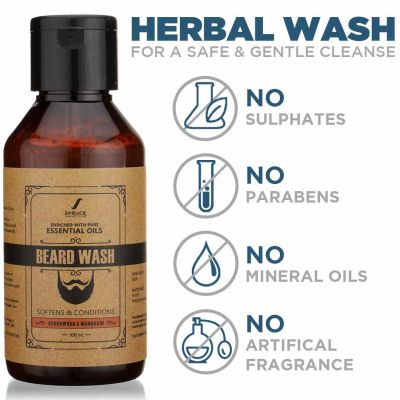 Spruce Shave Club: Natural Beard Wash (Cedarwood & Mandarin) ,100 ml