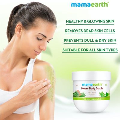 Mamaearth: Neem Body Scrub for glowing skin - 200gm