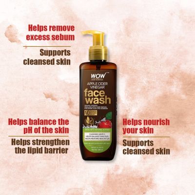 WOW: Apple Cider Vinegar Face Wash, 200 ml