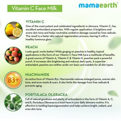 Mamaearth: Vitamin C Face Milk for moiusturised skin - 100ml