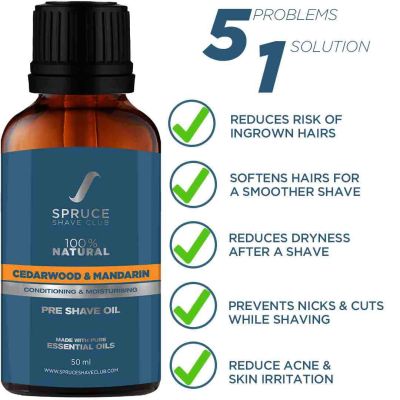 Spruce Shave Club: Cedarwood & Mandarin Pre Shave Oil