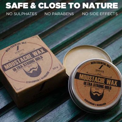 Spruce Shave Club: Beard & Moustache Wax (Cedarwood & Mandarain), 50 gm