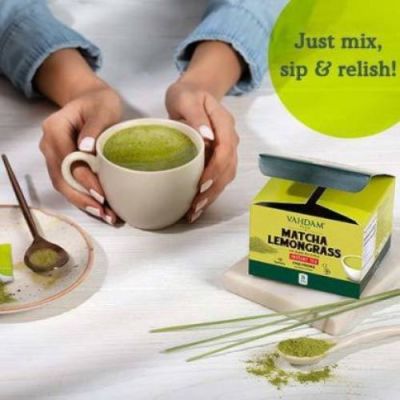 Vahdam Teas: Matcha Lemongrass Instant Tea 10ct x 8gm
