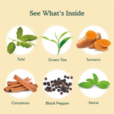 Vahdam Teas: Tulsi Turmeric Green Tea 30gm