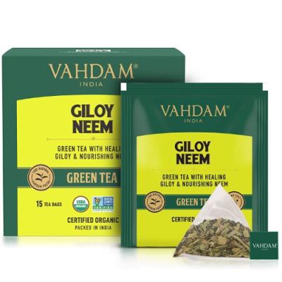 Vahdam Teas: Giloy Neem Green Tea 30gm