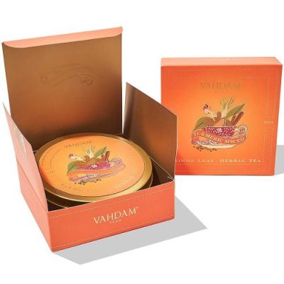 Vahdam Teas: Turmeric Spiced Herbal Gift Set 50gm
